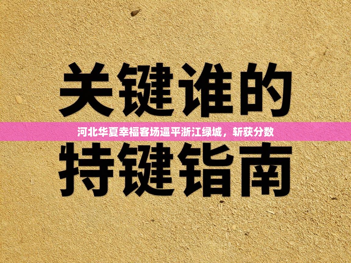 河北华夏幸福客场逼平浙江绿城,斩获分数 第2张